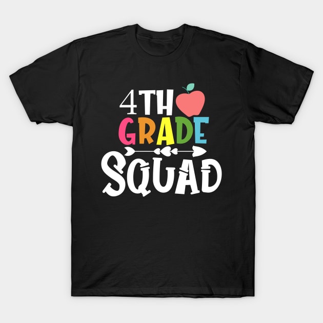 Fourth grade squad back to school gift for teacher students T-Shirt by madani04